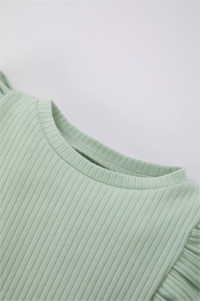 Salopette à côtes pour bébé fille nouveau-née