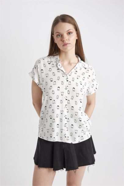 Patterned Short Sleeve Shirt