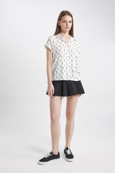 Patterned Short Sleeve Shirt