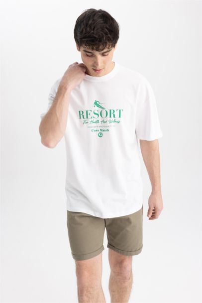 T-Shirt imprimé à Col rond Coupe Confortable