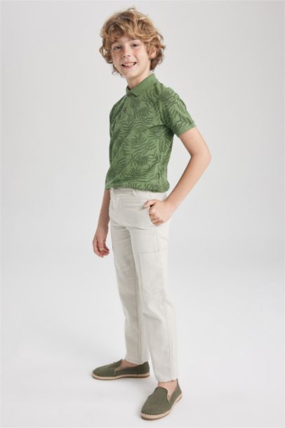 Boy Regular Fit Linen Look Trousers