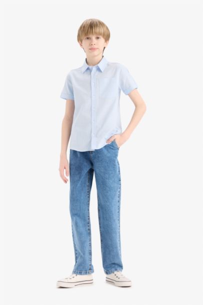 Boy Regular Fit Linen Look Polo Shirt