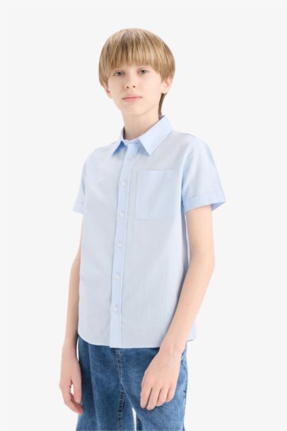 Boy Regular Fit Linen Look Polo Shirt