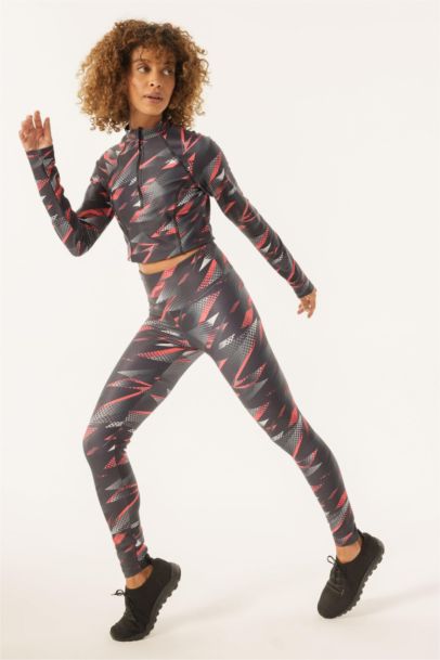 Defacto Fit Waist Wrap Scuba Diving Fabric Sports Leggings