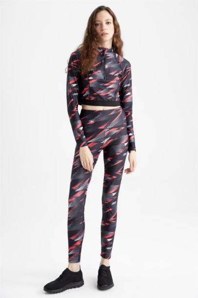 Defacto Fit Waist Wrap Scuba Diving Fabric Sports Leggings