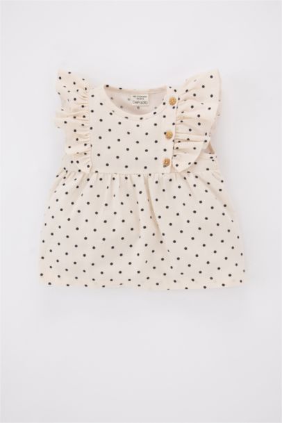 Chemise à Manches Courtes en Popeline pour Bébé Fille