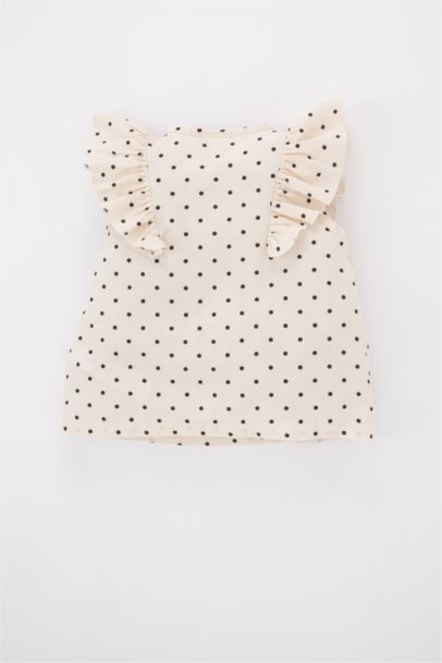 Chemise à Manches Courtes en Popeline pour Bébé Fille