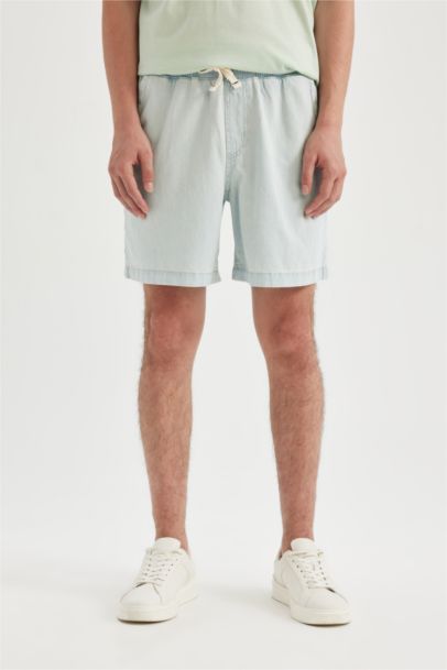Relax Fit Denim Bermuda