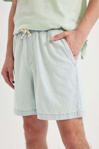 Relax Fit Denim Bermuda