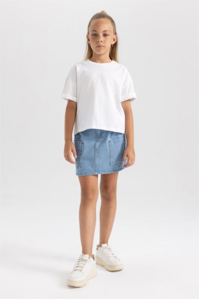 Джинсовая юбка для девочек
