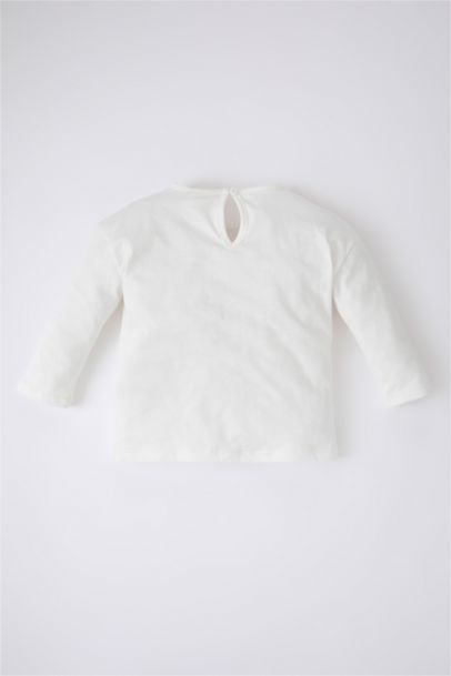 Baby Girls Regular Fit Crew Neck Long Sleeved T-Shirt