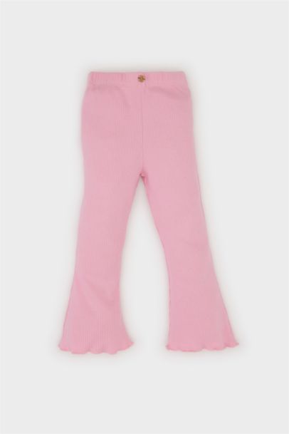 Legging évasé en tissu côtelé pour bébé fille