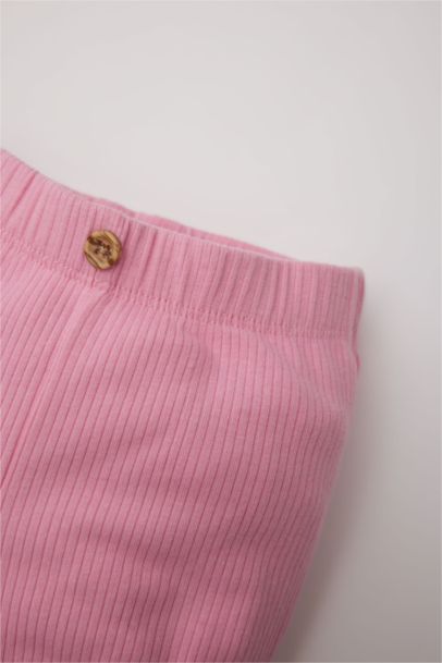 Legging évasé en tissu côtelé pour bébé fille