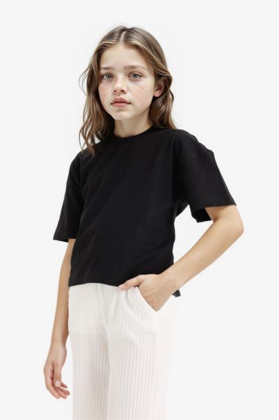 Girl Relax Fit Crew Neck Short Sleeve T-Shirt