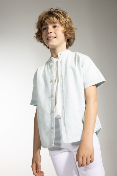 Boy Oversize Fit Jean Shirt