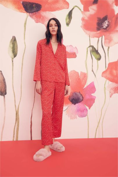 Fall In Love Valentine Haut De Pyjama À Col De Pyjama À Motif Cœur