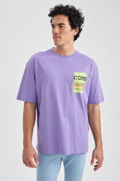 Футболка оверсайз c принтом из 100% хлопка