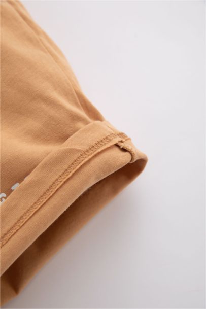 Baby Boy Regular Fit Slogan Printed Shorts