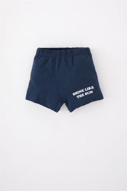 Baby Boy Slogan Printed Shorts