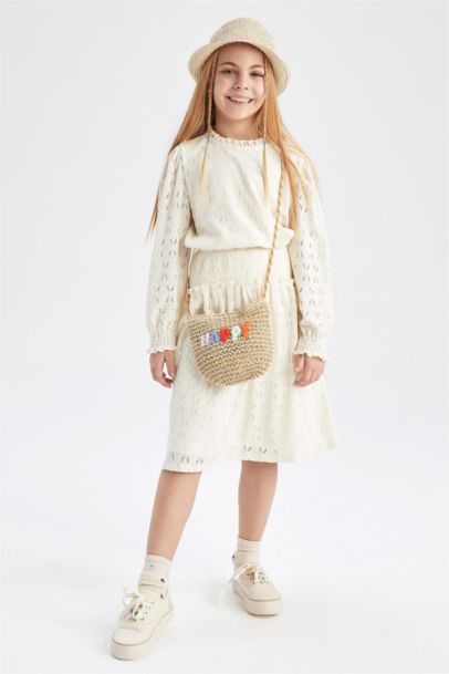 Girl Regular Fit Knitted Skirt