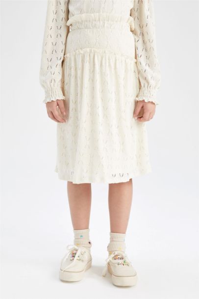 Girl Regular Fit Knitted Skirt