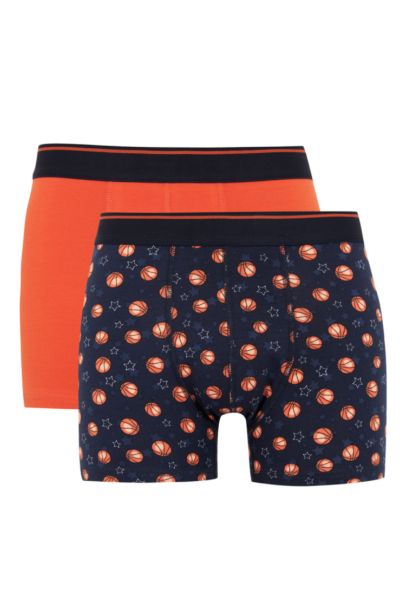 Regular Fıt Top Baskılı 2'li Boxer