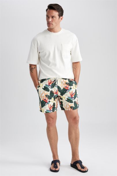 Regular Fit Midi Beach Shorts