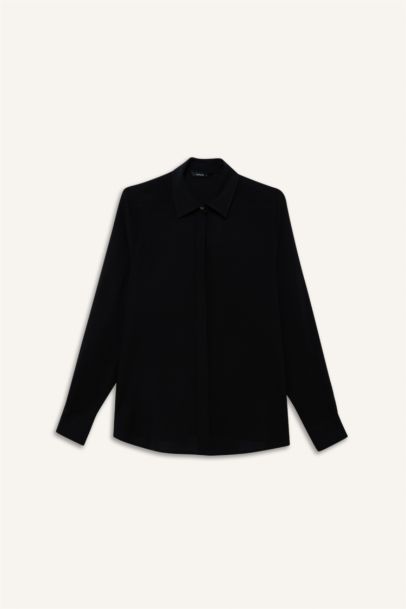 Regular Fit Shirt Collar Long Sleeve Shirt