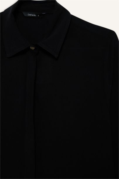 Regular Fit Shirt Collar Long Sleeve Shirt