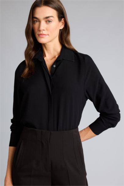 Regular Fit Shirt Collar Long Sleeve Shirt