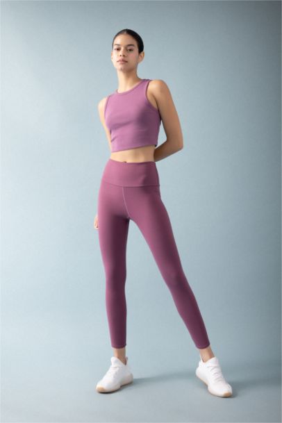 Slim Fit Ribbed Sports Crop Top