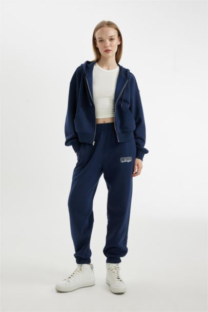 Printed Elastic Waist Leg Pocketed Jogger Sweatpants