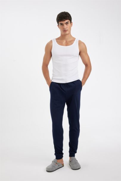 Regular Fit Elastic Leg Pajama Bottoms