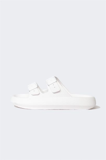 شبشب رجالي إيفا بكعب سميك بشريط مزدوج