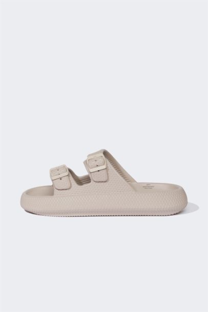 شبشب رجالي إيفا بكعب سميك بشريط مزدوج