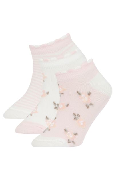 Girls 3 Pack Cotton Long Socks