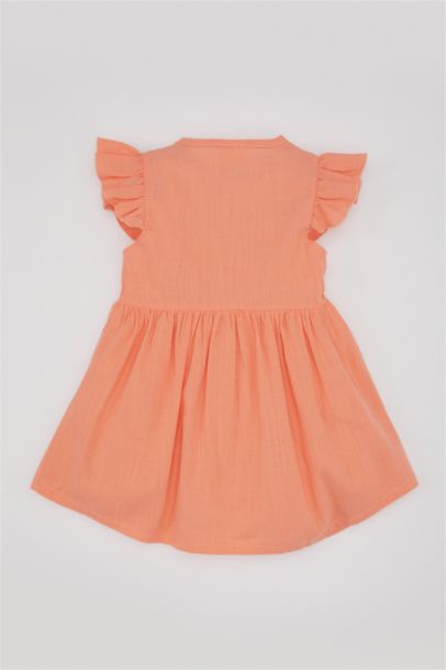 Baby Girl Sleeveless Linen Look Dress