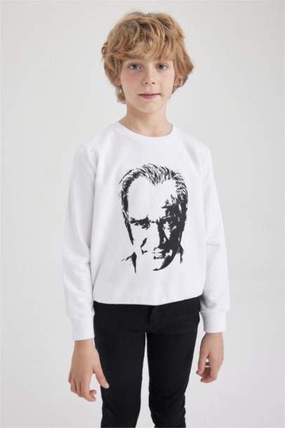 Свитшот с принтом для мальчиков, Школьная коллекция