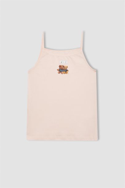 أندر شيرت بناتي قصة عادية سادة و منقوش - قطعتين