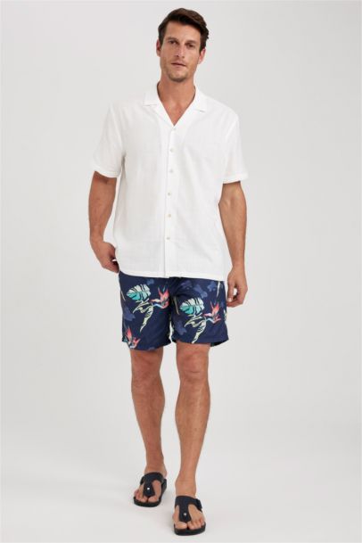 Regular Fit Printed Swim Shorts