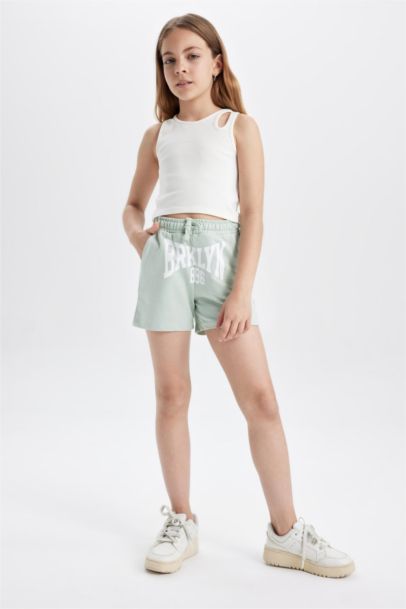 Girl Sweatshirt Fabric 2 Piece Shorts