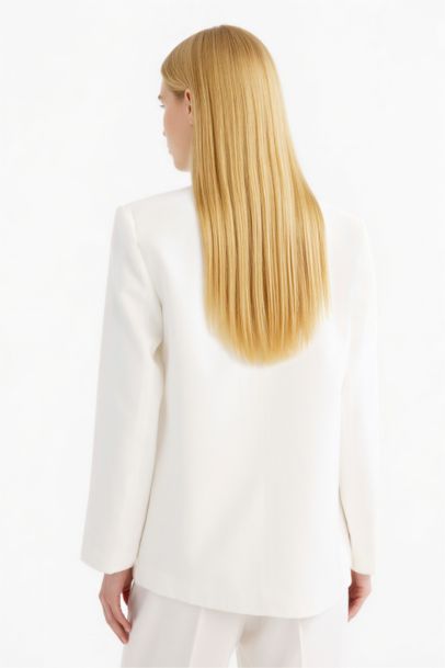 سترة بليزر اوفر سايز قماش ايوسل