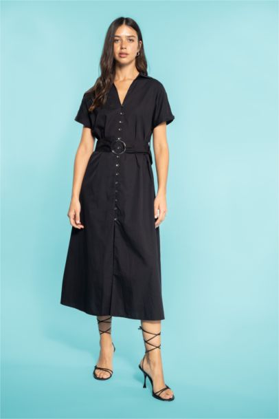 Robes Popeline Col De Chemise