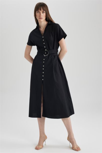 Robes Popeline Col De Chemise