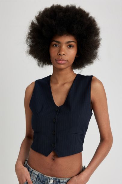 Regular Fit Buttoned Blazer Vest