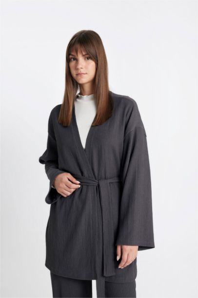Kimono à col châle à Coupe décontractée
