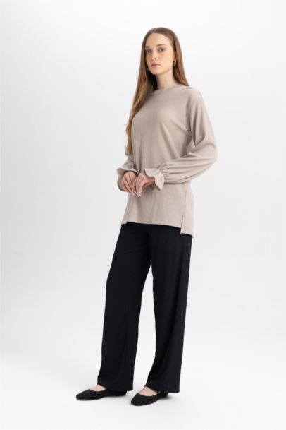 Pantalon Casual noir à coupe décontractée