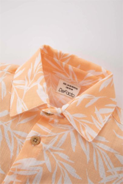 Chemises à manches courtes Col De Chemise Manche Courte Motif Tropical