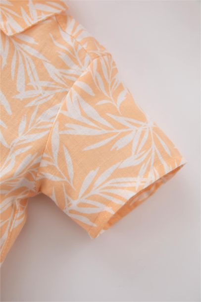 Chemises à manches courtes Col De Chemise Manche Courte Motif Tropical