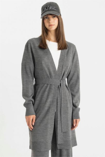 Regular Fit Shawl Collar Basic Cardigan